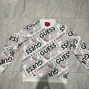 White Black & Red guess Long Sleeve Sweatshirt